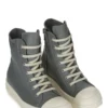 Baskets Rick Owens Concordians automne-hiver 2025 en cuir de vachette pleine fleur indigo délavé/lait/lait RP02E4890LCO-0611 Baskets Rick Owens Concordians automne-hiver 2025 en cuir de vachette pleine fleur indigo délavé/lait/lait RP02E4890LCO-0611