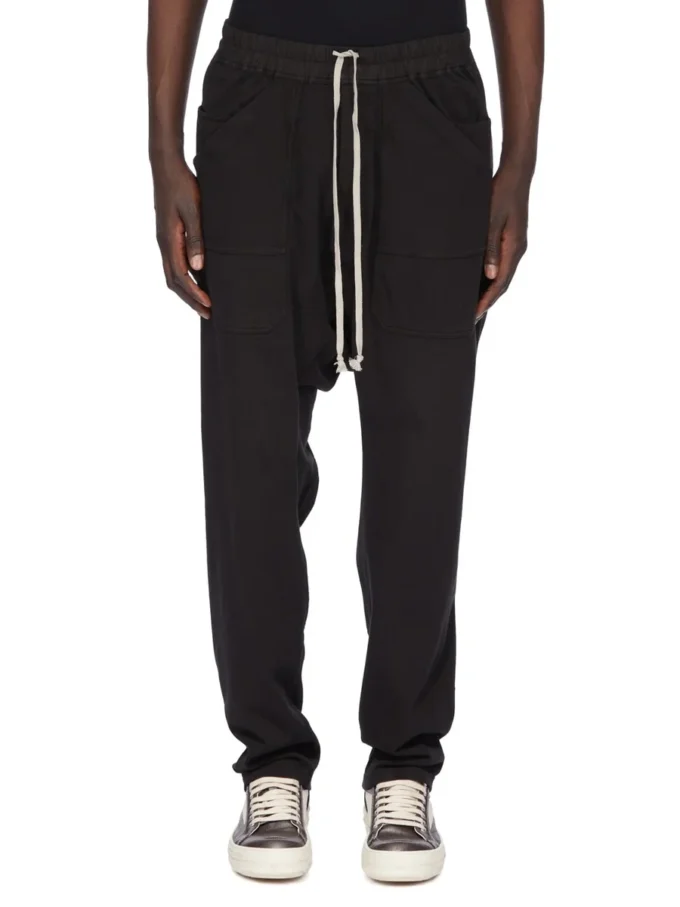 DRKSHDW FW25 CONCORDIANS CLASSIC CARGO À CORDON EN JERSEY COMPACT ÉPAIS NOIR DU02E7370RIG-09 DRKSHDW FW25 CONCORDIANS CLASSIC CARGO À CORDON EN JERSEY COMPACT ÉPAIS NOIR DU02E7370RIG-09
