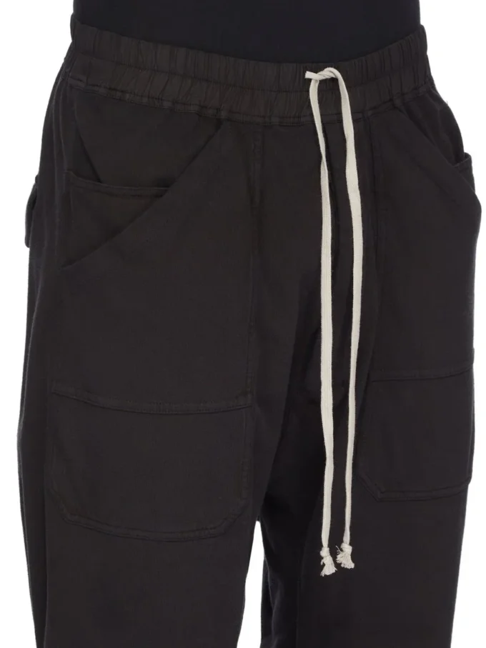 DRKSHDW FW25 CONCORDIANS CLASSIC CARGO À CORDON EN JERSEY COMPACT ÉPAIS NOIR DU02E7370RIG-09 DRKSHDW FW25 CONCORDIANS CLASSIC CARGO À CORDON EN JERSEY COMPACT ÉPAIS NOIR DU02E7370RIG-09