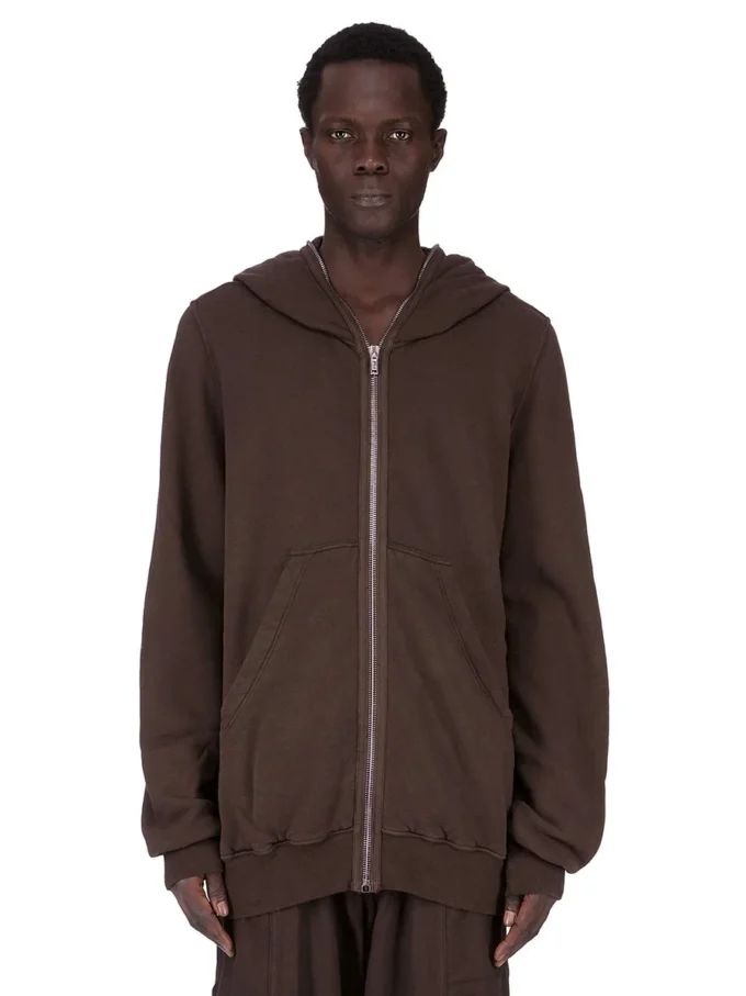 DRKSHDW FW25 CONCORDIANS JUMBO GIMP HOODIE EN FELPA SLUB DARK DUST DU02E7283FSL-78