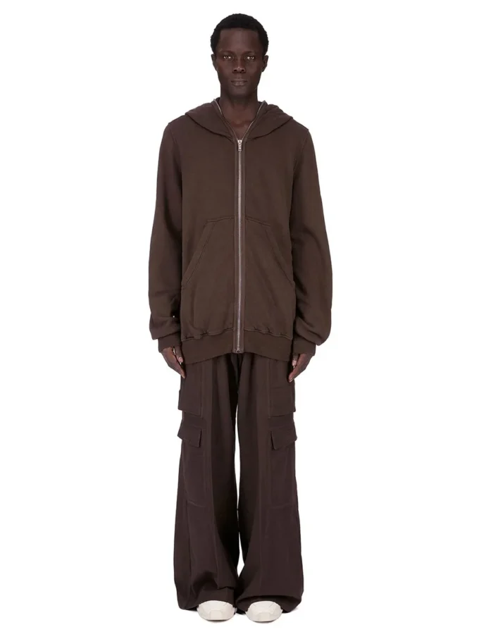DRKSHDW FW25 CONCORDIANS JUMBO GIMP HOODIE EN FELPA SLUB DARK DUST DU02E7283FSL-78
