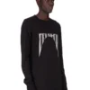 DRKSHDW FW25 CONCORDIANS LEVEL LS T-SHIRT NOIR EN JERSEY DE COTON DE POIDS MOYEN DU02E7260RNEP4-0908 DRKSHDW FW25 CONCORDIANS LEVEL LS T-SHIRT NOIR EN JERSEY DE COTON DE POIDS MOYEN DU02E7260RNEP4-0908