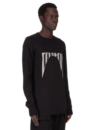 DRKSHDW FW25 CONCORDIANS LEVEL LS T-SHIRT NOIR EN JERSEY DE COTON DE POIDS MOYEN DU02E7260RNEP4-0908