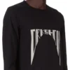 DRKSHDW FW25 CONCORDIANS LEVEL LS T-SHIRT NOIR EN JERSEY DE COTON DE POIDS MOYEN DU02E7260RNEP4-0908 DRKSHDW FW25 CONCORDIANS LEVEL LS T-SHIRT NOIR EN JERSEY DE COTON DE POIDS MOYEN DU02E7260RNEP4-0908