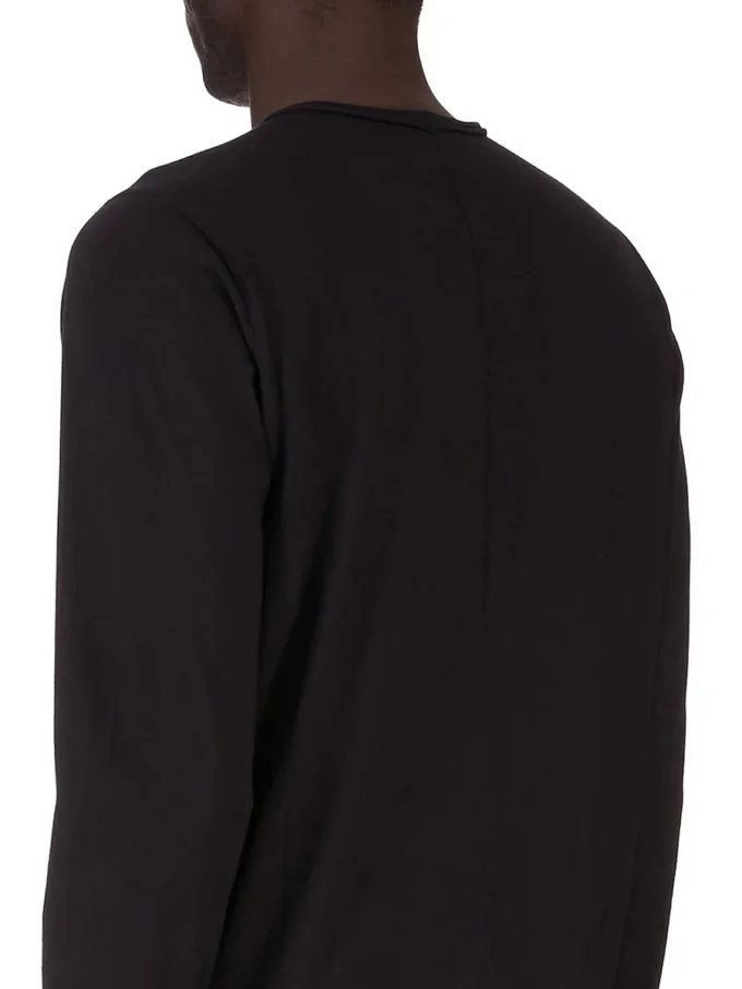 DRKSHDW FW25 CONCORDIANS LEVEL LS T-SHIRT NOIR EN JERSEY DE COTON DE POIDS MOYEN DU02E7260RNEP4-0908 DRKSHDW FW25 CONCORDIANS LEVEL LS T-SHIRT NOIR EN JERSEY DE COTON DE POIDS MOYEN DU02E7260RNEP4-0908