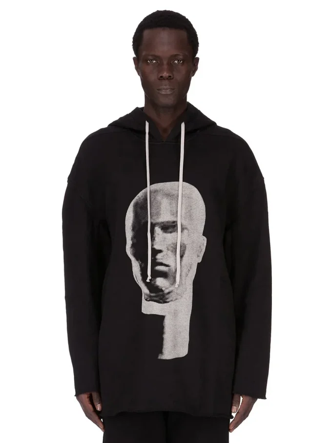DRKSHDW FW25 CONCORDIANS PETER HOODIE NOIR/PERLE FURKA SWEAT-SHIRT LOURD DU02E7280FEP1P-0908 DRKSHDW FW25 CONCORDIANS PETER HOODIE NOIR/PERLE FURKA SWEAT-SHIRT LOURD DU02E7280FEP1P-0908