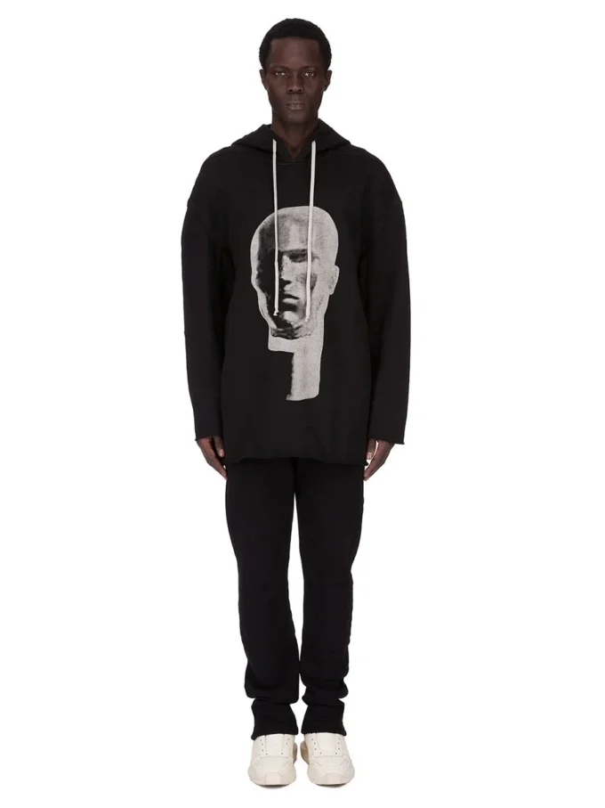 DRKSHDW FW25 CONCORDIANS PETER HOODIE NOIR/PERLE FURKA SWEAT-SHIRT LOURD DU02E7280FEP1P-0908 DRKSHDW FW25 CONCORDIANS PETER HOODIE NOIR/PERLE FURKA SWEAT-SHIRT LOURD DU02E7280FEP1P-0908