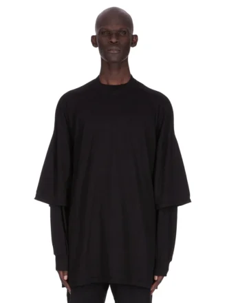 DRKSHDW FW25 CONCORDIANS TOMMY HUSTLER SWEAT EN MAILLOT NOIR À DOUBLE BROSSAGE DU02E7266JDB-09