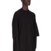 DRKSHDW FW25 CONCORDIANS TOMMY HUSTLER SWEAT EN MAILLOT NOIR À DOUBLE BROSSAGE DU02E7266JDB-09 DRKSHDW FW25 CONCORDIANS TOMMY HUSTLER SWEAT EN MAILLOT NOIR À DOUBLE BROSSAGE DU02E7266JDB-09