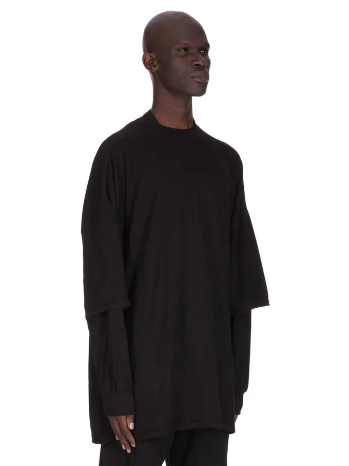 DRKSHDW FW25 CONCORDIANS TOMMY HUSTLER SWEAT EN MAILLOT NOIR À DOUBLE BROSSAGE DU02E7266JDB-09 DRKSHDW FW25 CONCORDIANS TOMMY HUSTLER SWEAT EN MAILLOT NOIR À DOUBLE BROSSAGE DU02E7266JDB-09