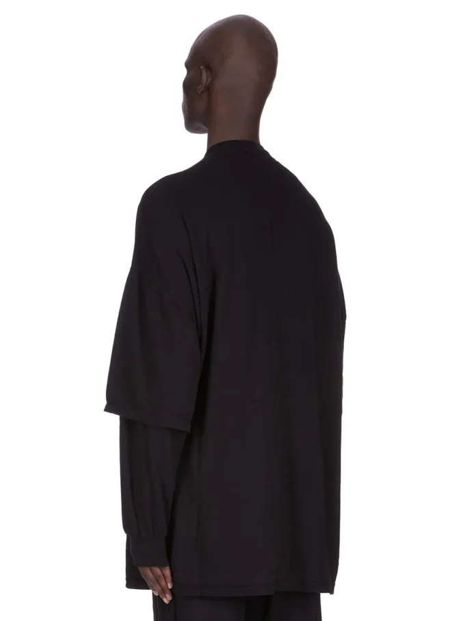 DRKSHDW FW25 CONCORDIANS TOMMY HUSTLER SWEAT EN MAILLOT NOIR À DOUBLE BROSSAGE DU02E7266JDB-09 DRKSHDW FW25 CONCORDIANS TOMMY HUSTLER SWEAT EN MAILLOT NOIR À DOUBLE BROSSAGE DU02E7266JDB-09