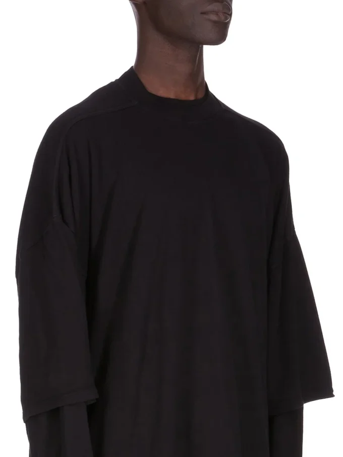 DRKSHDW FW25 CONCORDIANS TOMMY HUSTLER SWEAT EN MAILLOT NOIR À DOUBLE BROSSAGE DU02E7266JDB-09 DRKSHDW FW25 CONCORDIANS TOMMY HUSTLER SWEAT EN MAILLOT NOIR À DOUBLE BROSSAGE DU02E7266JDB-09