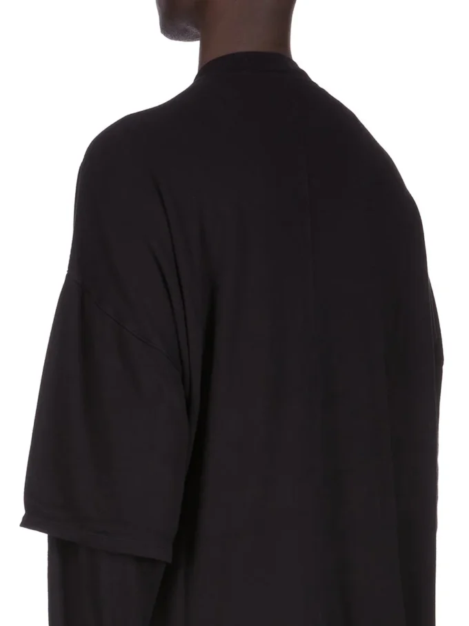DRKSHDW FW25 CONCORDIANS TOMMY HUSTLER SWEAT EN MAILLOT NOIR À DOUBLE BROSSAGE DU02E7266JDB-09 DRKSHDW FW25 CONCORDIANS TOMMY HUSTLER SWEAT EN MAILLOT NOIR À DOUBLE BROSSAGE DU02E7266JDB-09