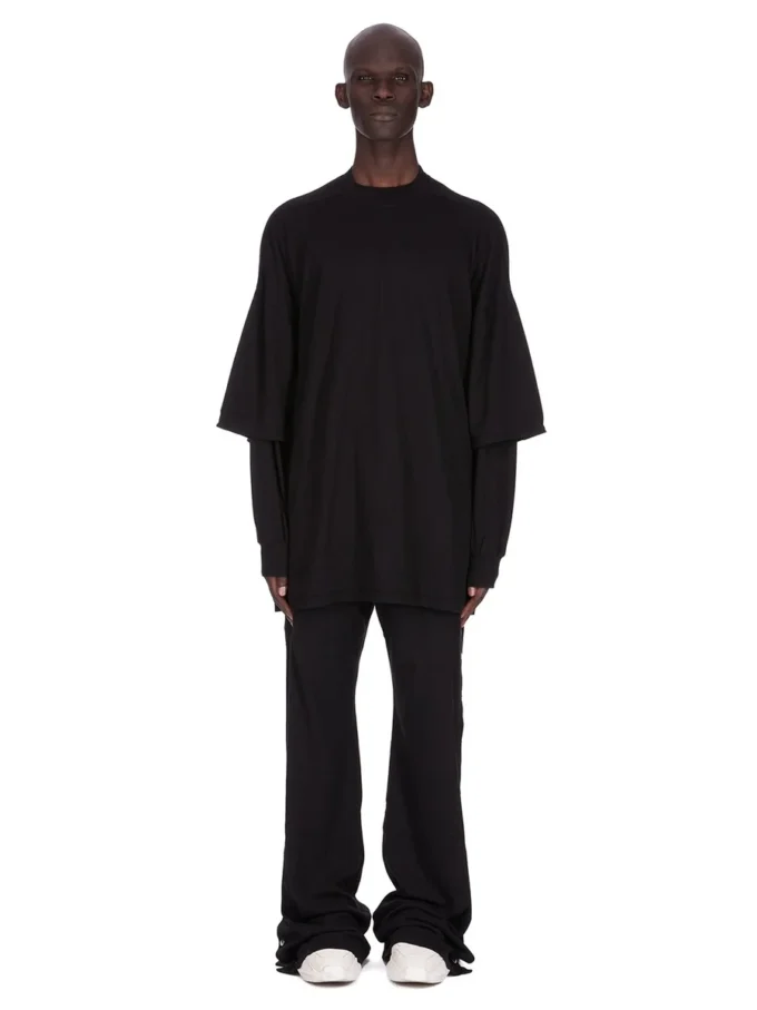 DRKSHDW FW25 CONCORDIANS TOMMY HUSTLER SWEAT EN MAILLOT NOIR À DOUBLE BROSSAGE DU02E7266JDB-09 DRKSHDW FW25 CONCORDIANS TOMMY HUSTLER SWEAT EN MAILLOT NOIR À DOUBLE BROSSAGE DU02E7266JDB-09