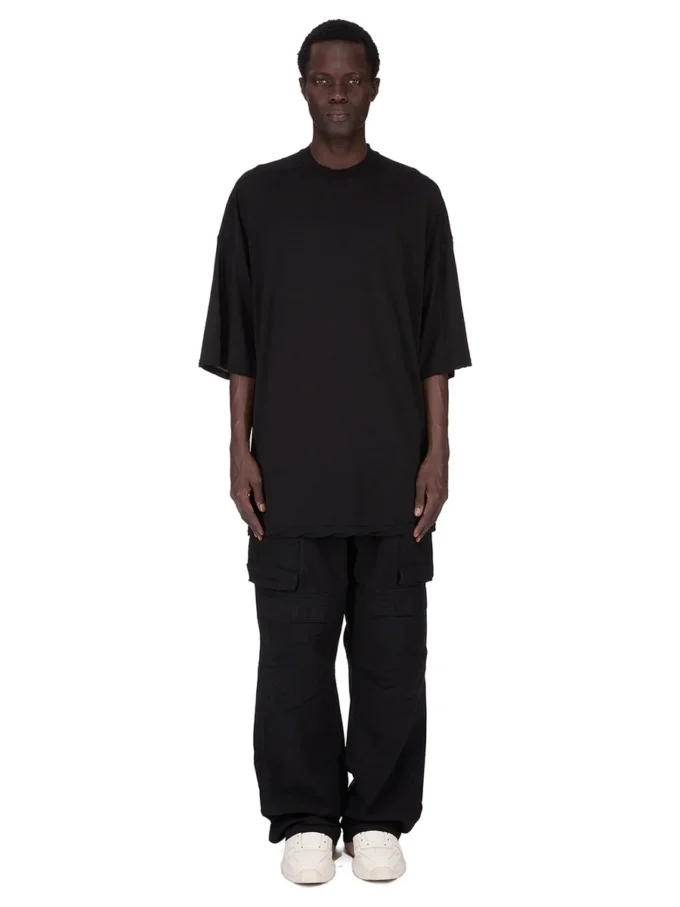 DRKSHDW FW25 CONCORDIANS TOMMY T EN JERSEY DE GAZETTE DE COTON NOIR DU02E7259BH-09 DRKSHDW FW25 CONCORDIANS TOMMY T EN JERSEY DE GAZETTE DE COTON NOIR DU02E7259BH-09