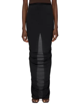 Jupe EVA Rick Owens Lilys Automne-Hiver 2025 Concordians en jersey crêpe de viscose noir LI02E3316CVI-09 Jupe EVA Rick Owens Lilys Automne-Hiver 2025 Concordians en jersey crêpe de viscose noir LI02E3316CVI-09
