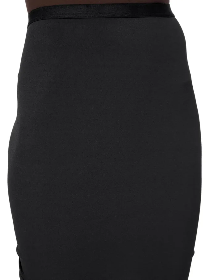 Jupe EVA Rick Owens Lilys Automne-Hiver 2025 Concordians en jersey crêpe de viscose noir LI02E3316CVI-09 Jupe EVA Rick Owens Lilys Automne-Hiver 2025 Concordians en jersey crêpe de viscose noir LI02E3316CVI-09