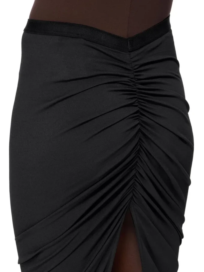 Jupe EVA Rick Owens Lilys Automne-Hiver 2025 Concordians en jersey crêpe de viscose noir LI02E3316CVI-09 Jupe EVA Rick Owens Lilys Automne-Hiver 2025 Concordians en jersey crêpe de viscose noir LI02E3316CVI-09