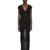Jupe EVA Rick Owens Lilys Automne-Hiver 2025 Concordians en jersey crêpe de viscose noir LI02E3316CVI-09 Jupe EVA Rick Owens Lilys Automne-Hiver 2025 Concordians en jersey crêpe de viscose noir LI02E3316CVI-09