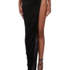 JUPE HYDRA RICK OWENS FW25 CONCORDIANS EN JERSEY DE VISCOSE SATINÉ NOIR. LI02E3315JVS-09 JUPE HYDRA RICK OWENS FW25 CONCORDIANS EN JERSEY DE VISCOSE SATINÉ NOIR. LI02E3315JVS-09