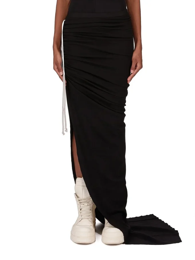 Jupe Rick Owens FW25 Concordians EDFU en jersey noir double brossé DS02E7337JDB-09 Jupe Rick Owens FW25 Concordians EDFU en jersey noir double brossé DS02E7337JDB-09