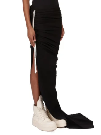Jupe Rick Owens FW25 Concordians EDFU en jersey noir double brossé DS02E7337JDB-09 Jupe Rick Owens FW25 Concordians EDFU en jersey noir double brossé DS02E7337JDB-09