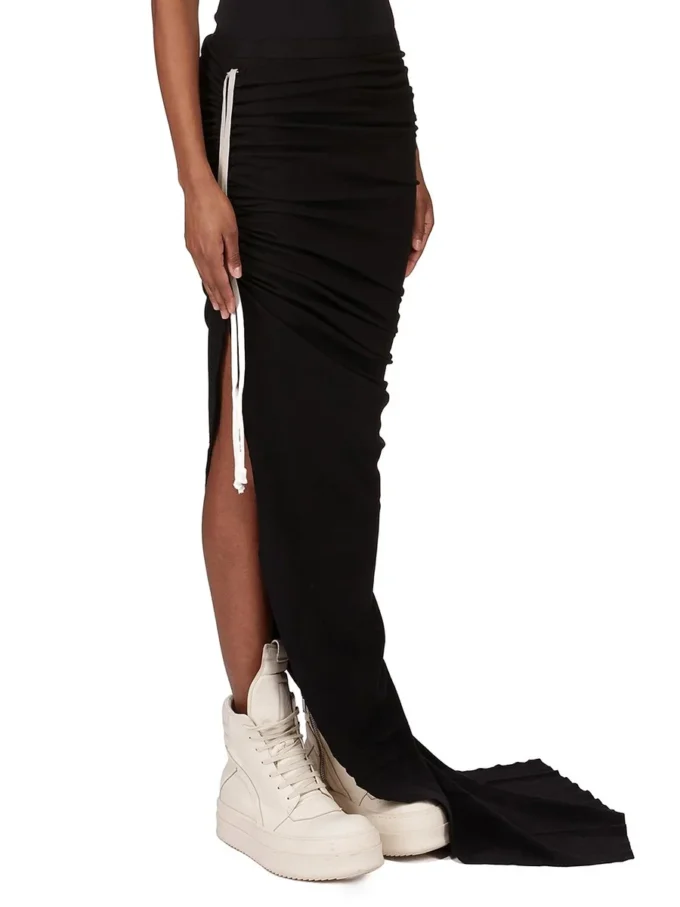 Jupe Rick Owens FW25 Concordians EDFU en jersey noir double brossé DS02E7337JDB-09 Jupe Rick Owens FW25 Concordians EDFU en jersey noir double brossé DS02E7337JDB-09
