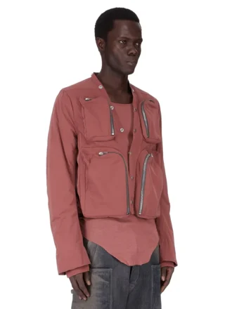 RICK OWENS FW25 CONCORDIANS CARGO JUT EN NYLON MAT ROSEWOOD. RU02E1762MT-13