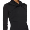 RICK OWENS FW25 CONCORDIANS KAIRO HAUT À MANCHES LONGUES EN JERSEY CRÊPE DE VISCOSE NOIR LI02E3212CVI-09 RICK OWENS FW25 CONCORDIANS KAIRO HAUT À MANCHES LONGUES EN JERSEY CRÊPE DE VISCOSE NOIR LI02E3212CVI-09