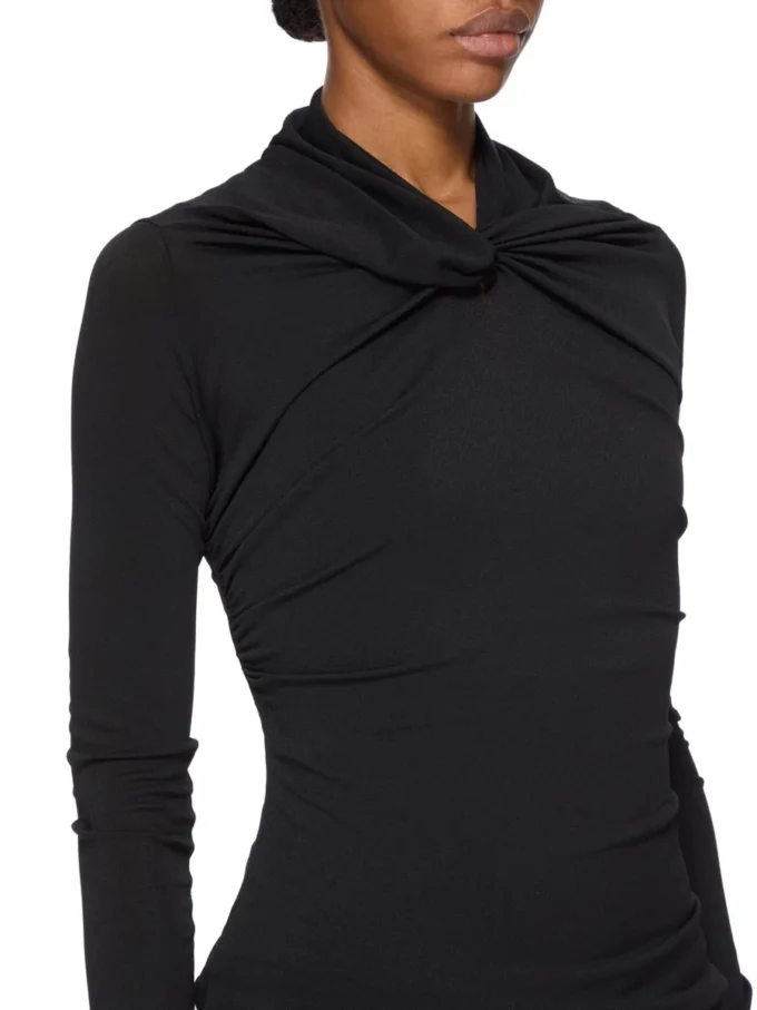 RICK OWENS FW25 CONCORDIANS KAIRO HAUT À MANCHES LONGUES EN JERSEY CRÊPE DE VISCOSE NOIR LI02E3212CVI-09 RICK OWENS FW25 CONCORDIANS KAIRO HAUT À MANCHES LONGUES EN JERSEY CRÊPE DE VISCOSE NOIR LI02E3212CVI-09