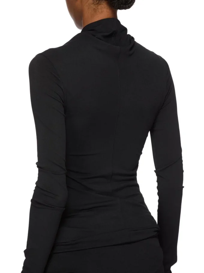 RICK OWENS FW25 CONCORDIANS KAIRO HAUT À MANCHES LONGUES EN JERSEY CRÊPE DE VISCOSE NOIR LI02E3212CVI-09 RICK OWENS FW25 CONCORDIANS KAIRO HAUT À MANCHES LONGUES EN JERSEY CRÊPE DE VISCOSE NOIR LI02E3212CVI-09