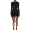 RICK OWENS FW25 CONCORDIANS KAIRO HAUT À MANCHES LONGUES EN JERSEY CRÊPE DE VISCOSE NOIR LI02E3212CVI-09 RICK OWENS FW25 CONCORDIANS KAIRO HAUT À MANCHES LONGUES EN JERSEY CRÊPE DE VISCOSE NOIR LI02E3212CVI-09