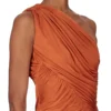 RICK OWENS FW25 CONCORDIANS ROBE AMIRA EN JERSEY DE VISCOSE SATINÉE ORANGE. LI02E3526JVS-153 RICK OWENS FW25 CONCORDIANS ROBE AMIRA EN JERSEY DE VISCOSE SATINÉE ORANGE. LI02E3526JVS-153