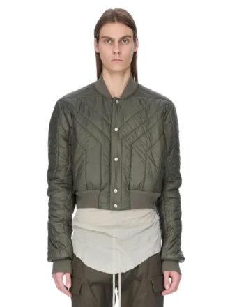 RICK OWENS FW25 CONCORDIANS VESTE DE VOL MATELASSÉE EN NYLON LÉGER BOSCO. RU02E1727NPT1-25