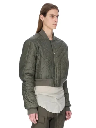 RICK OWENS FW25 CONCORDIANS VESTE DE VOL MATELASSÉE EN NYLON LÉGER BOSCO. RU02E1727NPT1-25