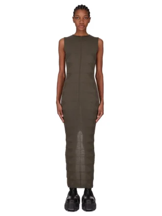 Robe débardeur Rick Owens automne-hiver 2025 Concordians, motif Bosco, maille Rasato légère RP02E4676MLK-25