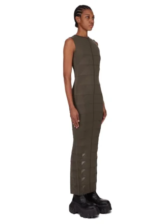 Robe débardeur Rick Owens automne-hiver 2025 Concordians, motif Bosco, maille Rasato légère RP02E4676MLK-25