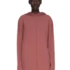 SWEAT À CAPUCHE SURDIMENSIONNÉ RICK OWENS FW25 CONCORDIANS EN MAILLE RASATO LÉGÈRE BOIS DE ROSE. RP02E4613M-13 SWEAT À CAPUCHE SURDIMENSIONNÉ RICK OWENS FW25 CONCORDIANS EN MAILLE RASATO LÉGÈRE BOIS DE ROSE. RP02E4613M-13