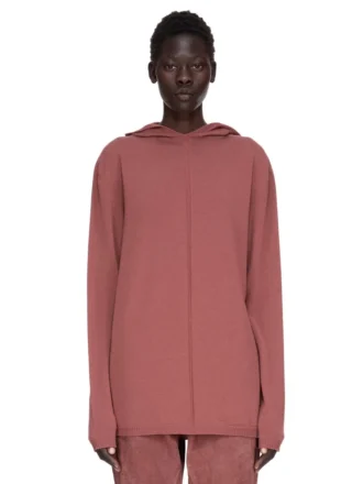 SWEAT À CAPUCHE SURDIMENSIONNÉ RICK OWENS FW25 CONCORDIANS EN MAILLE RASATO LÉGÈRE BOIS DE ROSE. RP02E4613M-13 SWEAT À CAPUCHE SURDIMENSIONNÉ RICK OWENS FW25 CONCORDIANS EN MAILLE RASATO LÉGÈRE BOIS DE ROSE. RP02E4613M-13