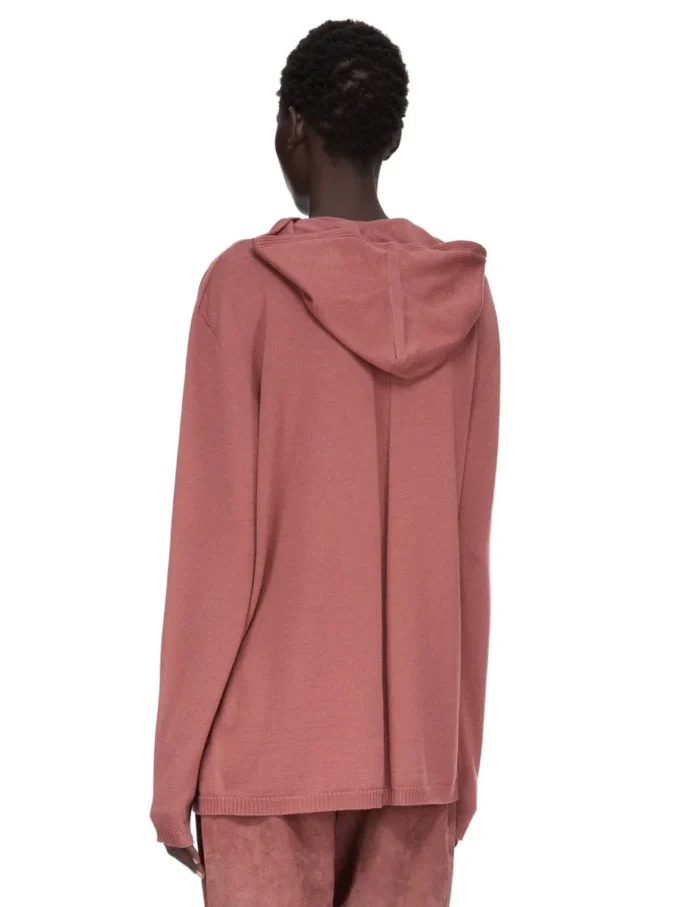 SWEAT À CAPUCHE SURDIMENSIONNÉ RICK OWENS FW25 CONCORDIANS EN MAILLE RASATO LÉGÈRE BOIS DE ROSE. RP02E4613M-13 SWEAT À CAPUCHE SURDIMENSIONNÉ RICK OWENS FW25 CONCORDIANS EN MAILLE RASATO LÉGÈRE BOIS DE ROSE. RP02E4613M-13