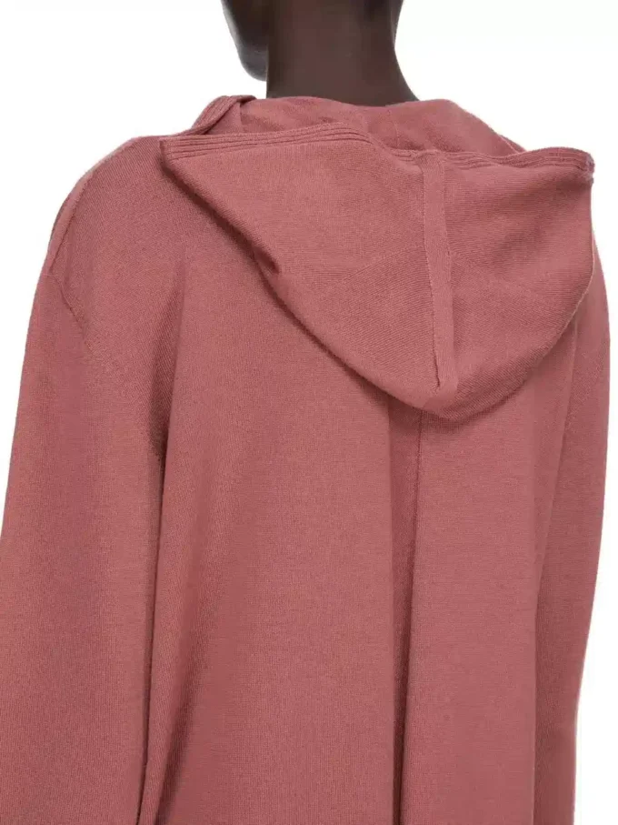 SWEAT À CAPUCHE SURDIMENSIONNÉ RICK OWENS FW25 CONCORDIANS EN MAILLE RASATO LÉGÈRE BOIS DE ROSE. RP02E4613M-13 SWEAT À CAPUCHE SURDIMENSIONNÉ RICK OWENS FW25 CONCORDIANS EN MAILLE RASATO LÉGÈRE BOIS DE ROSE. RP02E4613M-13