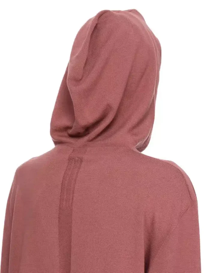 SWEAT À CAPUCHE SURDIMENSIONNÉ RICK OWENS FW25 CONCORDIANS EN MAILLE RASATO LÉGÈRE BOIS DE ROSE. RP02E4613M-13 SWEAT À CAPUCHE SURDIMENSIONNÉ RICK OWENS FW25 CONCORDIANS EN MAILLE RASATO LÉGÈRE BOIS DE ROSE. RP02E4613M-13