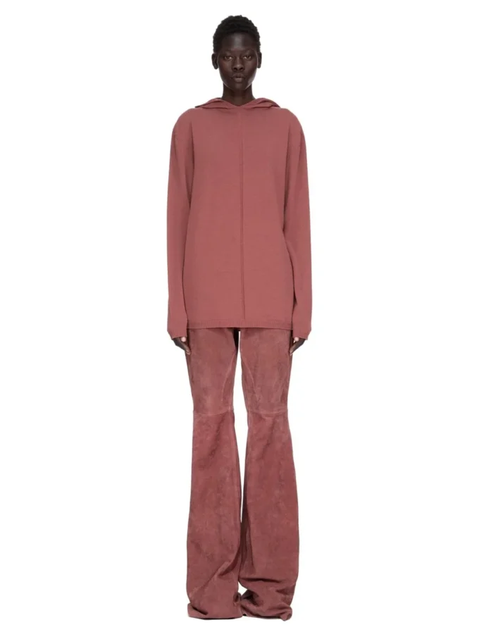 SWEAT À CAPUCHE SURDIMENSIONNÉ RICK OWENS FW25 CONCORDIANS EN MAILLE RASATO LÉGÈRE BOIS DE ROSE. RP02E4613M-13 SWEAT À CAPUCHE SURDIMENSIONNÉ RICK OWENS FW25 CONCORDIANS EN MAILLE RASATO LÉGÈRE BOIS DE ROSE. RP02E4613M-13