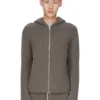 SWEAT À CAPUCHE ZIPPÉ RICK OWENS FW25 CONCORDIANS PRÉ-COLLECTION EN MAILLE CACHEMIRE DUST LAS PALMAS. RU02E1666KLWS-34 SWEAT À CAPUCHE ZIPPÉ RICK OWENS FW25 CONCORDIANS PRÉ-COLLECTION EN MAILLE CACHEMIRE DUST LAS PALMAS. RU02E1666KLWS-34