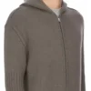 SWEAT À CAPUCHE ZIPPÉ RICK OWENS FW25 CONCORDIANS PRÉ-COLLECTION EN MAILLE CACHEMIRE DUST LAS PALMAS. RU02E1666KLWS-34 SWEAT À CAPUCHE ZIPPÉ RICK OWENS FW25 CONCORDIANS PRÉ-COLLECTION EN MAILLE CACHEMIRE DUST LAS PALMAS. RU02E1666KLWS-34