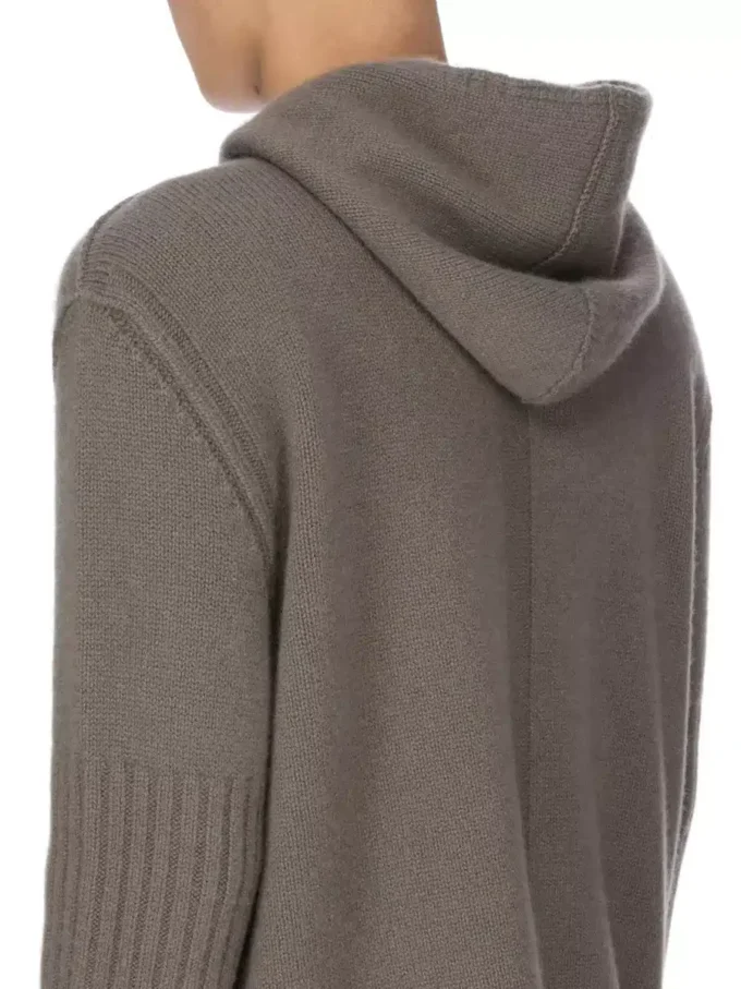 SWEAT À CAPUCHE ZIPPÉ RICK OWENS FW25 CONCORDIANS PRÉ-COLLECTION EN MAILLE CACHEMIRE DUST LAS PALMAS. RU02E1666KLWS-34 SWEAT À CAPUCHE ZIPPÉ RICK OWENS FW25 CONCORDIANS PRÉ-COLLECTION EN MAILLE CACHEMIRE DUST LAS PALMAS. RU02E1666KLWS-34