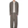 SWEAT À CAPUCHE ZIPPÉ RICK OWENS FW25 CONCORDIANS PRÉ-COLLECTION EN MAILLE CACHEMIRE DUST LAS PALMAS. RU02E1666KLWS-34 SWEAT À CAPUCHE ZIPPÉ RICK OWENS FW25 CONCORDIANS PRÉ-COLLECTION EN MAILLE CACHEMIRE DUST LAS PALMAS. RU02E1666KLWS-34