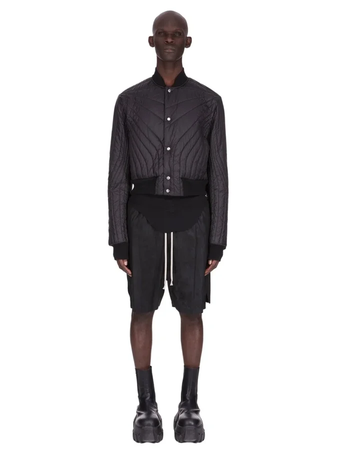 VESTE DE VOL MATELASSÉE RICK OWENS FW25 CONCORDIANS EN NYLON LÉGER NOIR RU02E1727NPT1-09 VESTE DE VOL MATELASSÉE RICK OWENS FW25 CONCORDIANS EN NYLON LÉGER NOIR RU02E1727NPT1-09