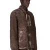 VESTE DRKSHDW FW25 CONCORDIANS À FERMETURE ÉCLAIR DISSIMULÉE EN COTON BROSSÉ DRKDUST. DU02E7775BMO-78