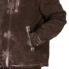 VESTE DRKSHDW FW25 CONCORDIANS À FERMETURE ÉCLAIR DISSIMULÉE EN COTON BROSSÉ DRKDUST. DU02E7775BMO-78
